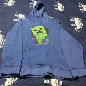 Boys mine craft hoodie size Large